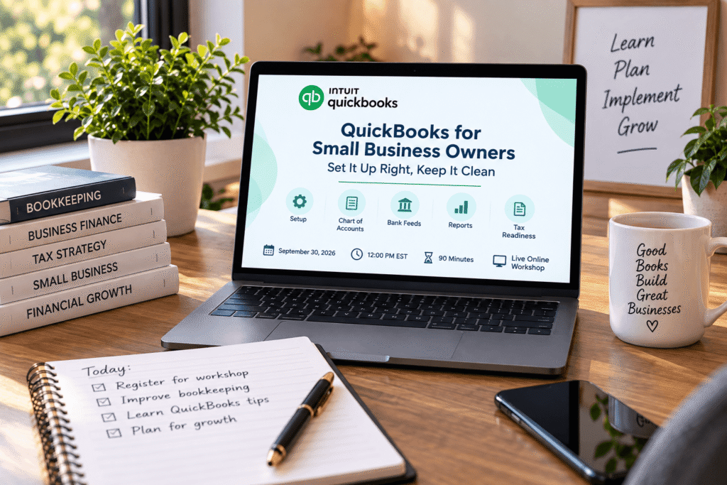 QuickBooks for Small Business Owners live online workshop on September 30, 2026